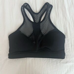 Bombshell Sportswear Black Mesh Racerback Sports Bra